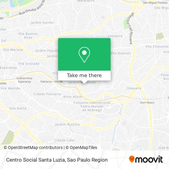 Mapa Centro Social Santa Luzia