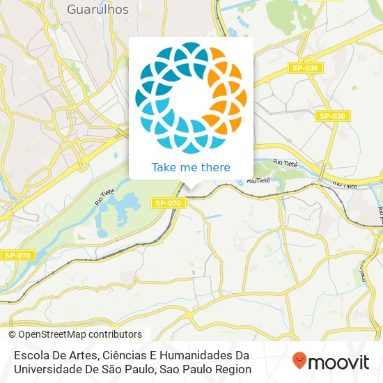 Mapa Escola De Artes, Ciências E Humanidades Da Universidade De São Paulo