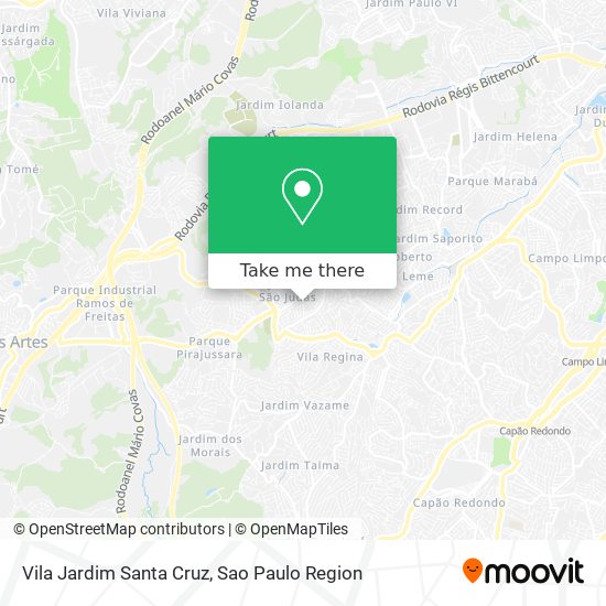 Mapa Vila Jardim Santa Cruz