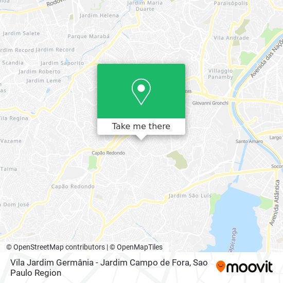 Vila Jardim Germânia - Jardim Campo de Fora map