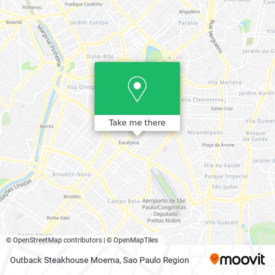 Mapa Outback Steakhouse Moema