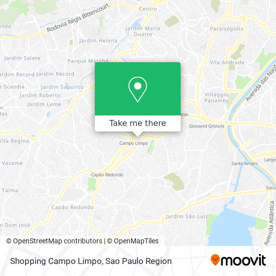 Mapa Shopping Campo Limpo