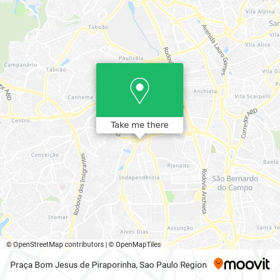 Mapa Praça Bom Jesus de Piraporinha