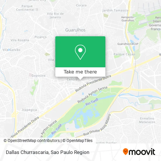 Dallas Churrascaria map