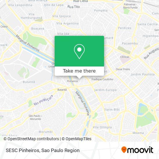 SESC Pinheiros map