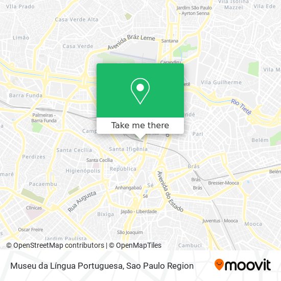 Mapa Museu da Língua Portuguesa