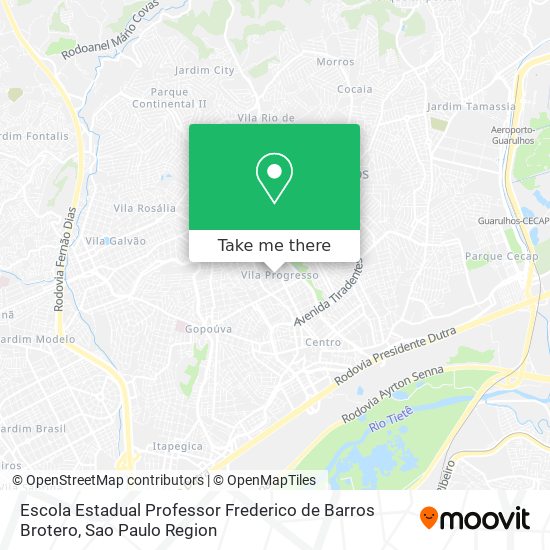 Mapa Escola Estadual Professor Frederico de Barros Brotero