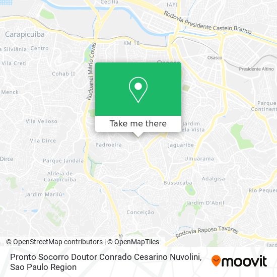 Mapa Pronto Socorro Doutor Conrado Cesarino Nuvolini