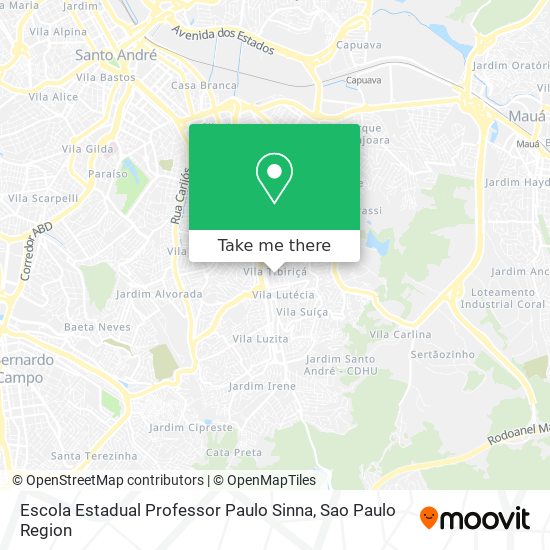 Mapa Escola Estadual Professor Paulo Sinna