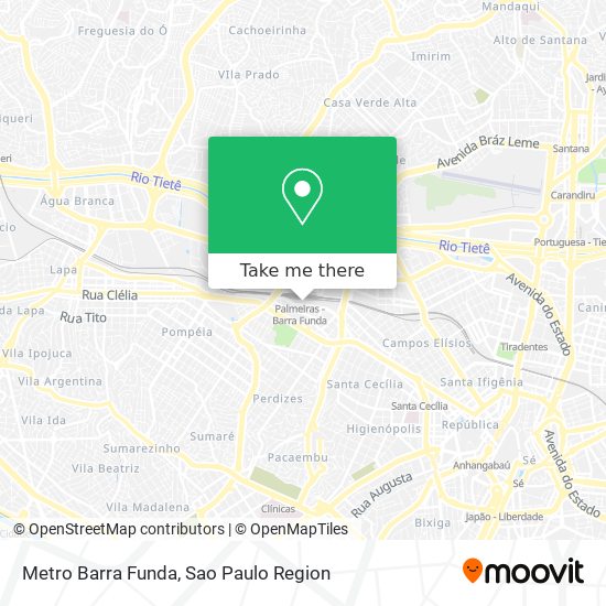 Metro Barra Funda map