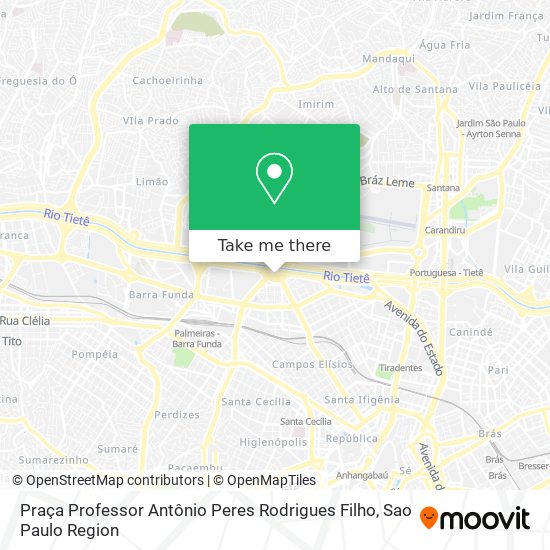 Mapa Praça Professor Antônio Peres Rodrigues Filho