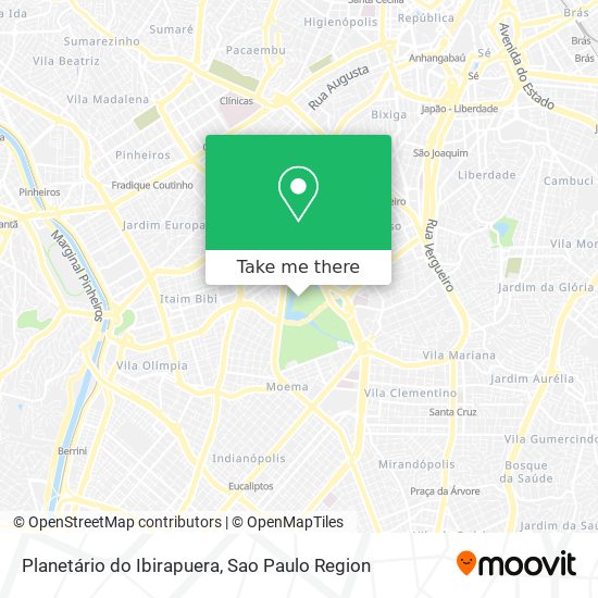 Planetário do Ibirapuera map
