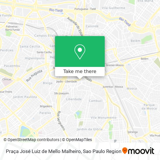 Praça José Luiz de Mello Malheiro map