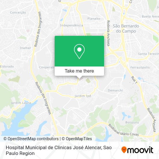 Hospital Municipal de Clinicas José Alencar map