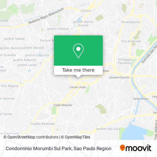 Mapa Condomínio Morumbi Sul Park