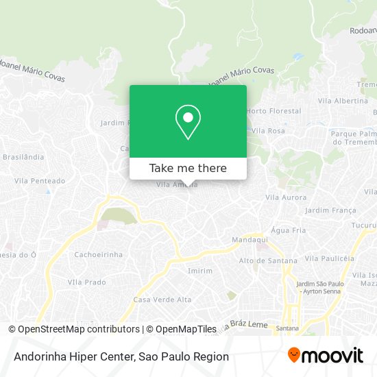 Andorinha Hiper Center map