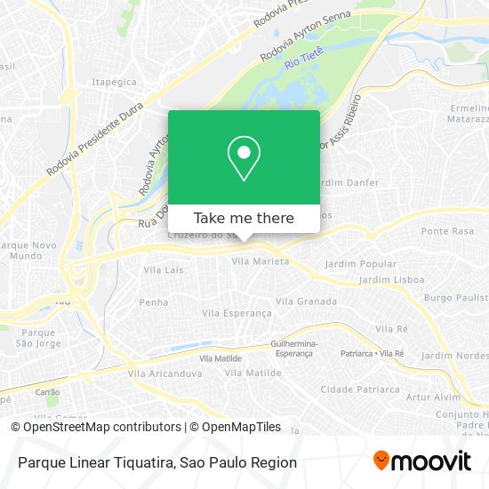 Parque Linear Tiquatira map