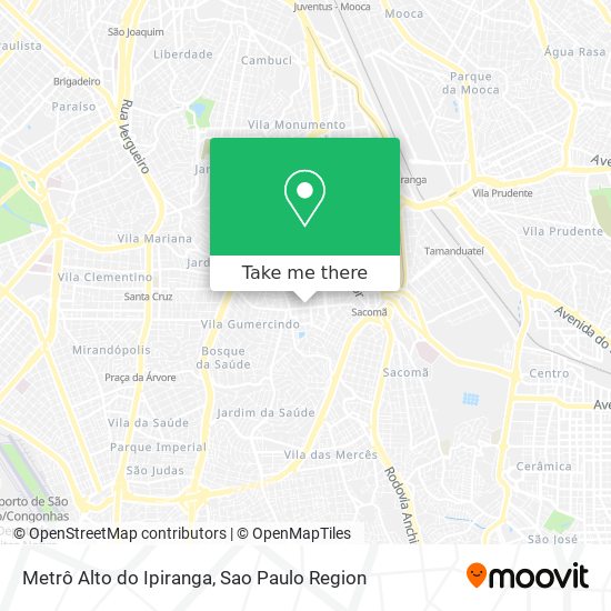 Metrô Alto do Ipiranga map