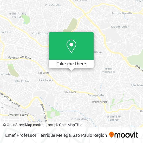 Mapa Emef Professor Henrique Melega