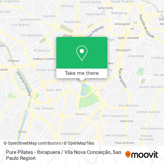 Pure Pilates - Ibirapuera / Vila Nova Conceição map