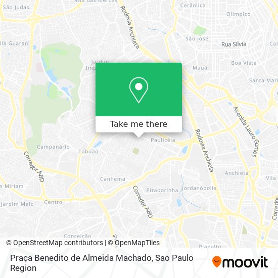 Mapa Praça Benedito de Almeida Machado