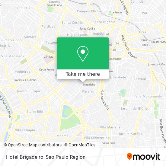 Mapa Hotel Brigadeiro