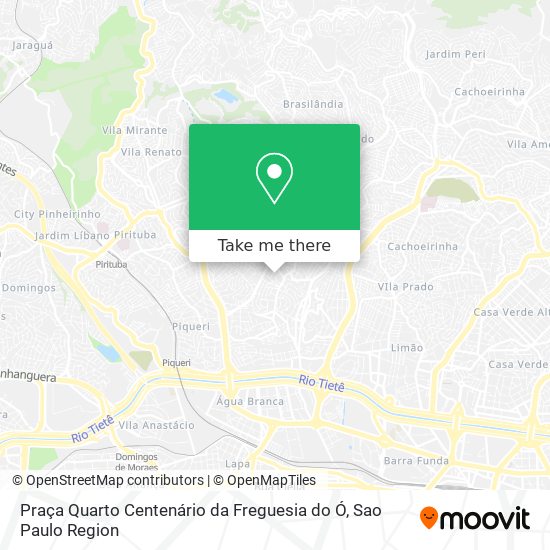 Mapa Praça Quarto Centenário da Freguesia do Ó