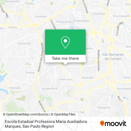 Mapa Escola Estadual Professora Maria Auxiliadora Marques