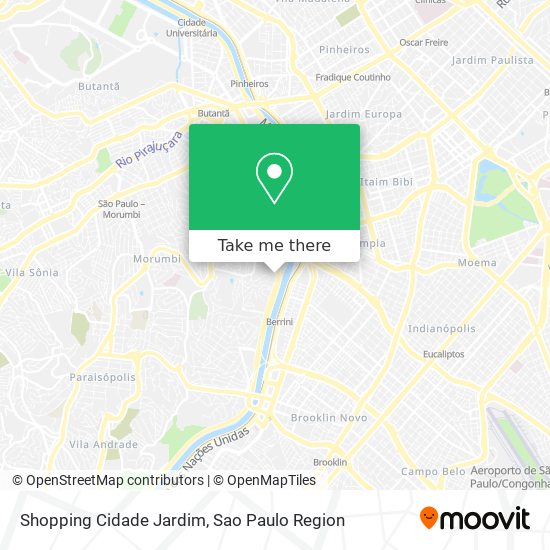 Shopping Cidade Jardim map