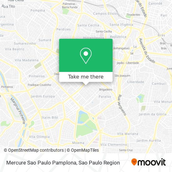 Mercure Sao Paulo Pamplona map