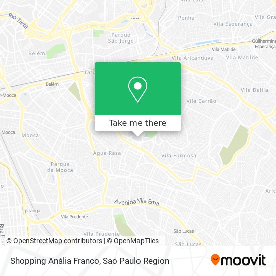 Shopping Anália Franco map