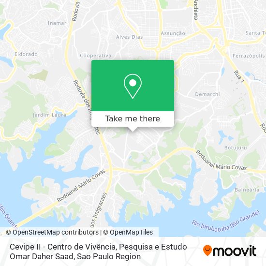 Mapa Cevipe II - Centro de Vivência, Pesquisa e Estudo Omar Daher Saad