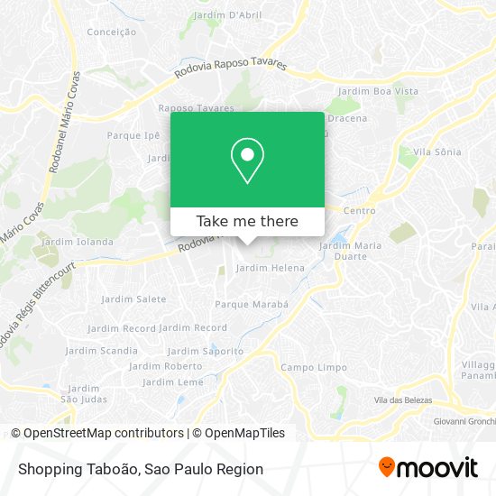 Shopping Taboão map