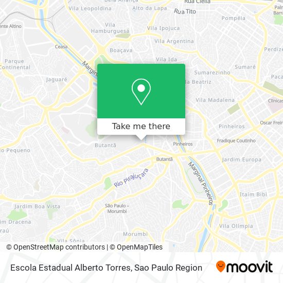 Mapa Escola Estadual Alberto Torres