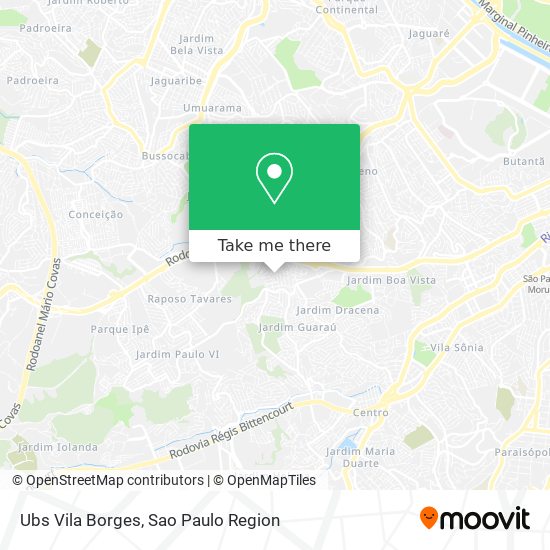 Mapa Ubs Vila Borges