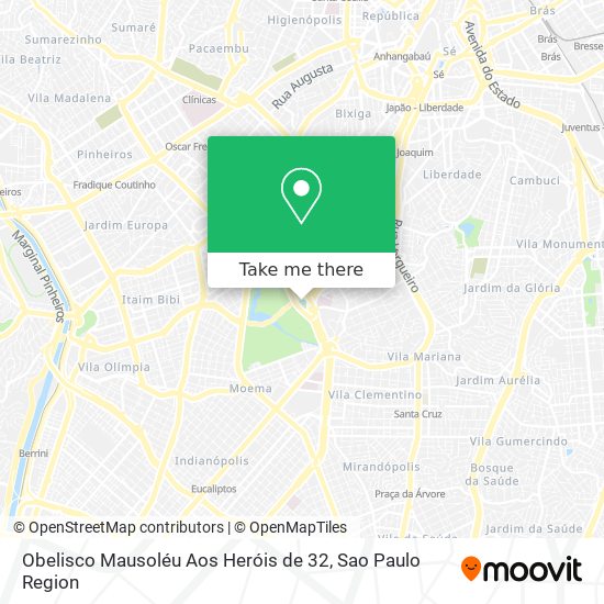 Obelisco Mausoléu Aos Heróis de 32 map