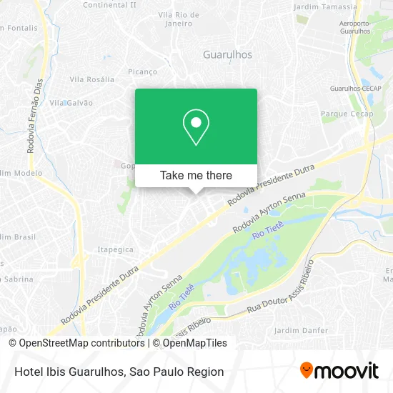 Hotel Ibis Guarulhos map