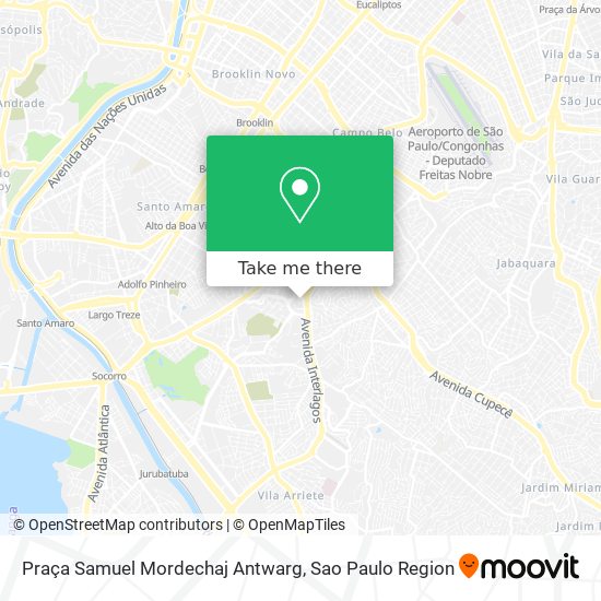 Mapa Praça Samuel Mordechaj Antwarg