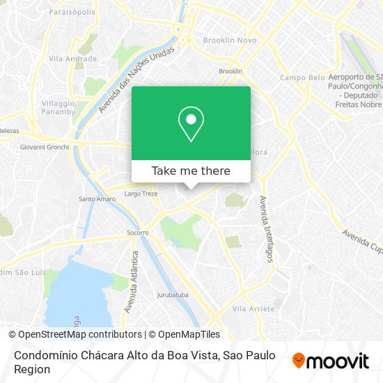 Mapa Condomínio Chácara Alto da Boa Vista