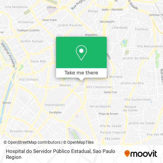 Hospital do Servidor Público Estadual map