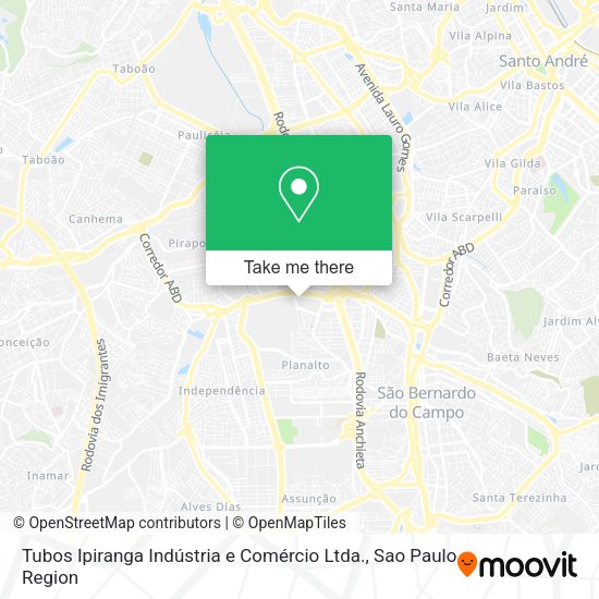 Tubos Ipiranga Indústria e Comércio Ltda. map