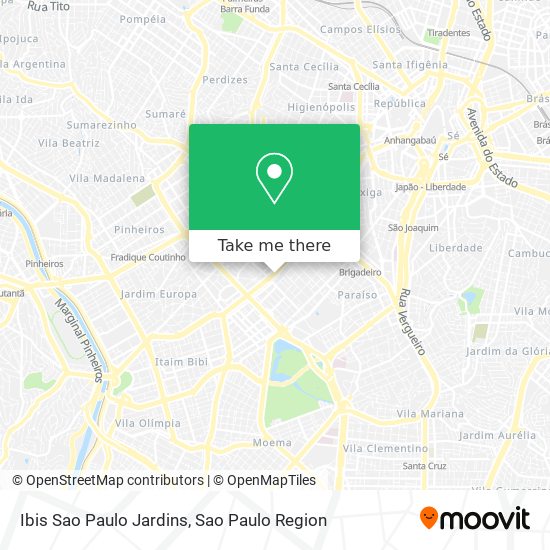 Mapa Ibis Sao Paulo Jardins