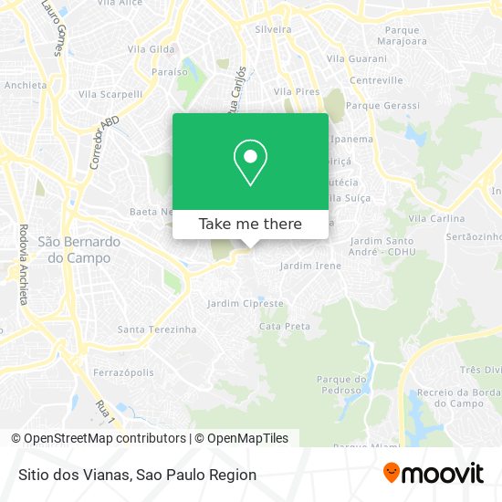 Sitio dos Vianas map