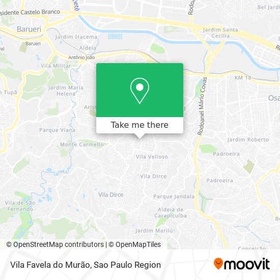 Vila Favela do Murão map