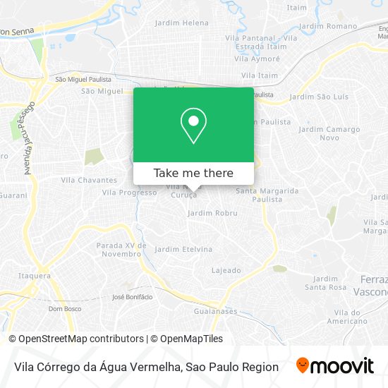 Mapa Vila Córrego da Água Vermelha