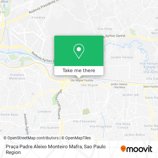 Mapa Praça Padre Aleixo Monteiro Mafra