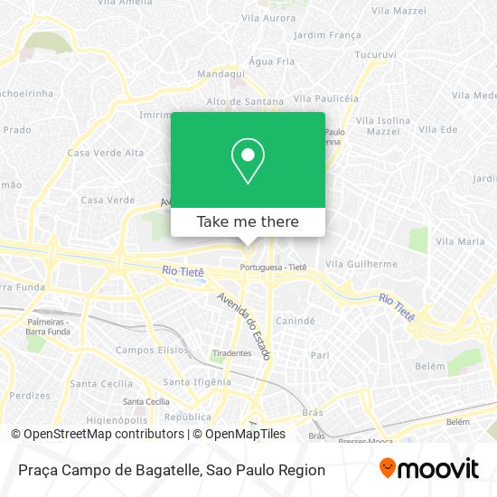 Mapa Praça Campo de Bagatelle