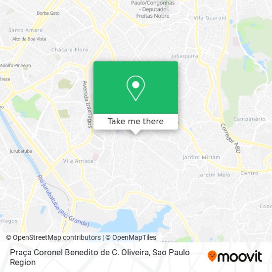 Mapa Praça Coronel Benedito de C. Oliveira