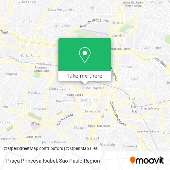 Mapa Praça Princesa Isabel