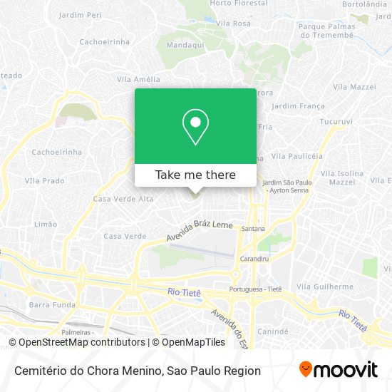 Cemitério do Chora Menino map